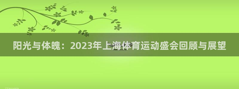 米兰体育官方正版app新能源：阳光与体魄：2023年上海体育